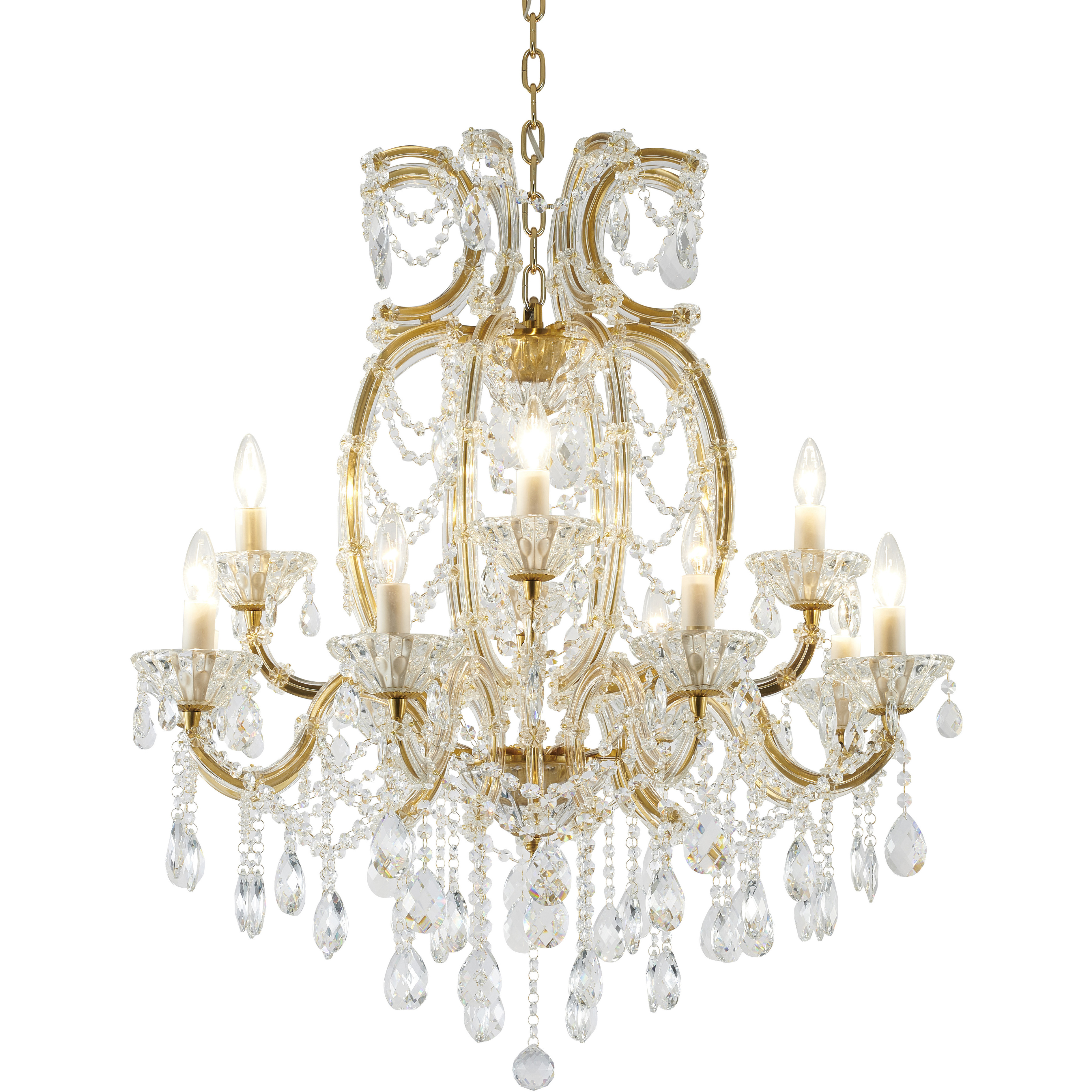 Canada LED 38.4 inch Satin Brass Chandelier Ceiling Light